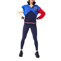 New York Yankees Terez Women's Classic Colorblock Quarter-Zip Sweatshirt - MLB