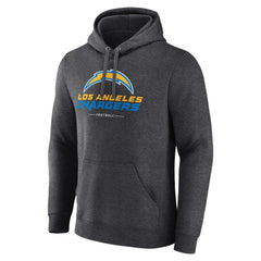 Los Angeles Chargers Team Lockup Pullover Hoodie Charcoal | NFL