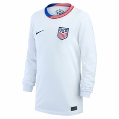 USMNT Youth 2024 Home Replica Long Sleeve Jersey White | Nike