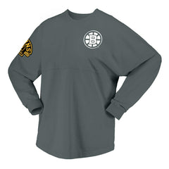 Boston Bruins Fanatics Women's 100th Anniversary Spirit Jersey T-Shirt - Gray - NHL