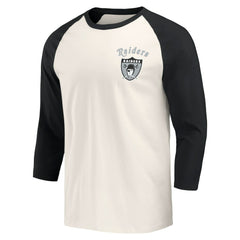 Las Vegas Raiders Darius Rucker Collection Raglan 3/4 Sleeve T-Shirt Black/White | Fanatics