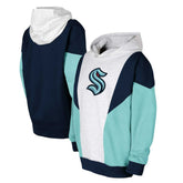 Seattle Kraken Youth Champion League Fleece Pullover Hoodie - Ash/Deep Sea Blue - NHL