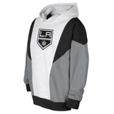 Los Angeles Kings Youth Champion League Fleece Pullover Hoodie - Ash/Black - NHL