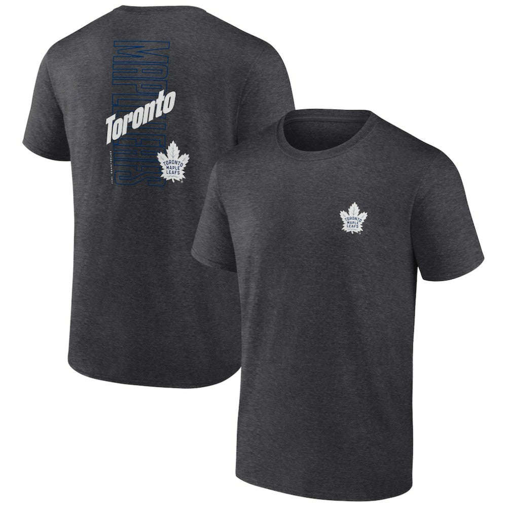 Toronto Maple Leafs Fanatics Backbone T-Shirt - Heather Charcoal - NHL