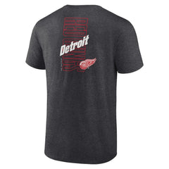 Detroit Red Wings Fanatics Backbone T-Shirt - Heather Charcoal - NHL