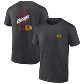 Chicago Blackhawks Fanatics Backbone T-Shirt - Heather Charcoal - NHL