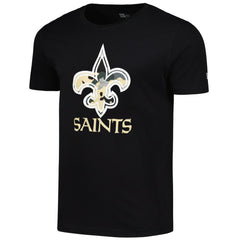 New Orleans Saints New Era Camo Logo T-Shirt Black | NFL