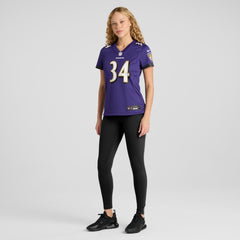 Keaton Mitchell Baltimore Ravens Women's Game Jersey Purple | Nike for Sale