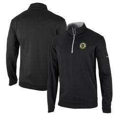 Boston Bruins Columbia Wickham Hills Omni-Wick Quarter-Zip Jacket - Black - NHL
