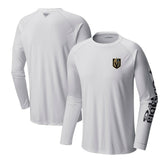 Vegas Golden Knights Columbia Terminal Tackle Omni-Shade Raglan Long Sleeve T-Shirt - White - NHL