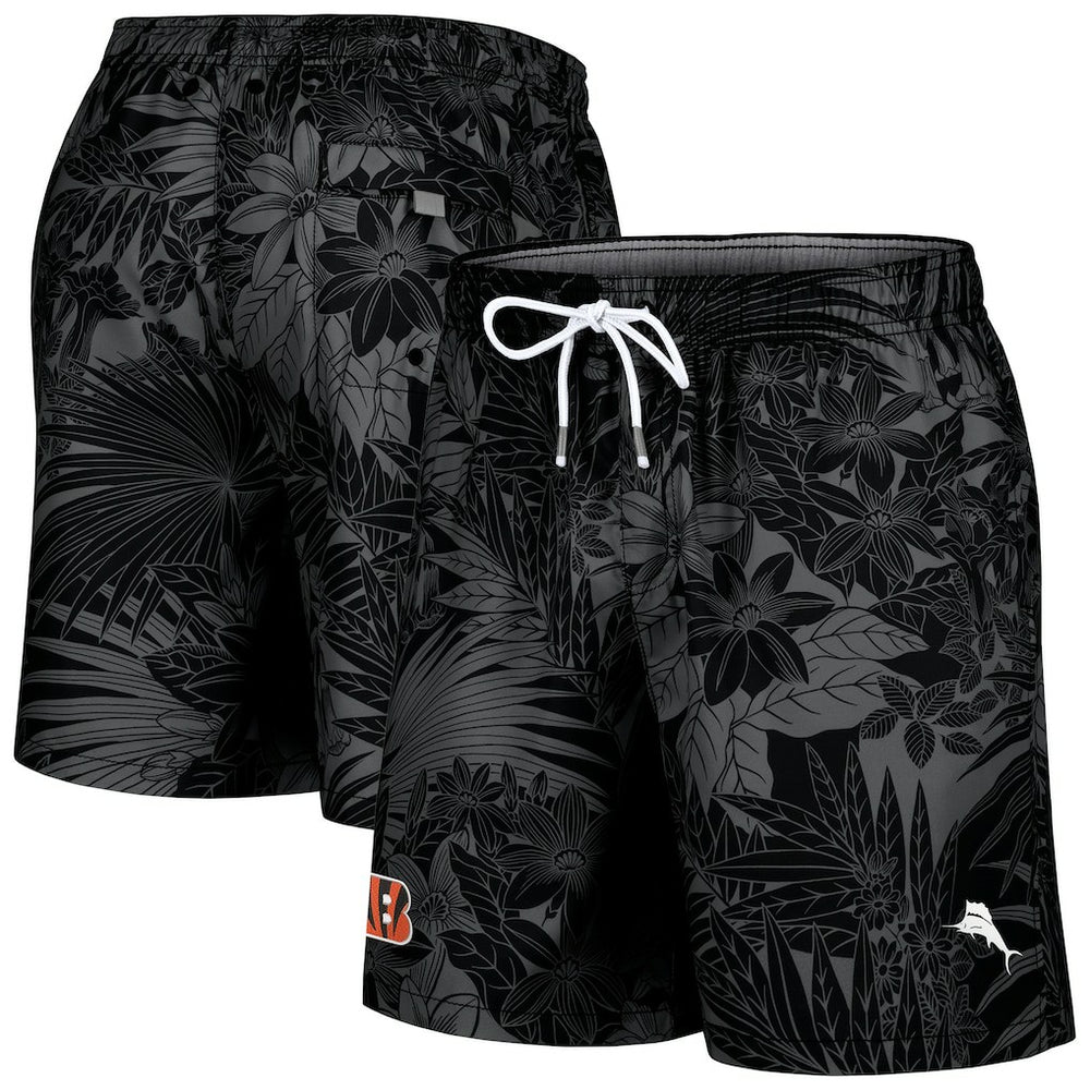 Cincinnati Bengals Santiago Palms Board Shorts Black | Tommy Bahama