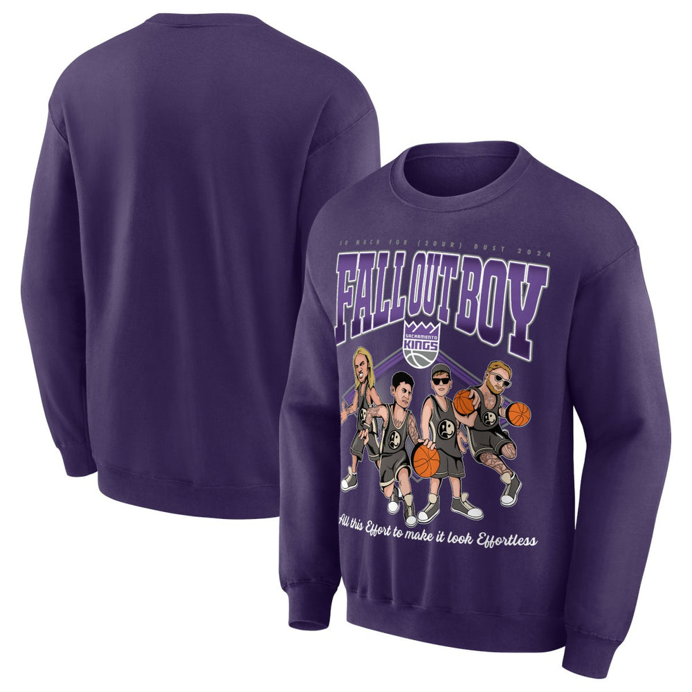 Fall Out Boy x Sacramento Kings Unisex So Much For (2our) Dust Pullover Sweatshirt Purple - NBA