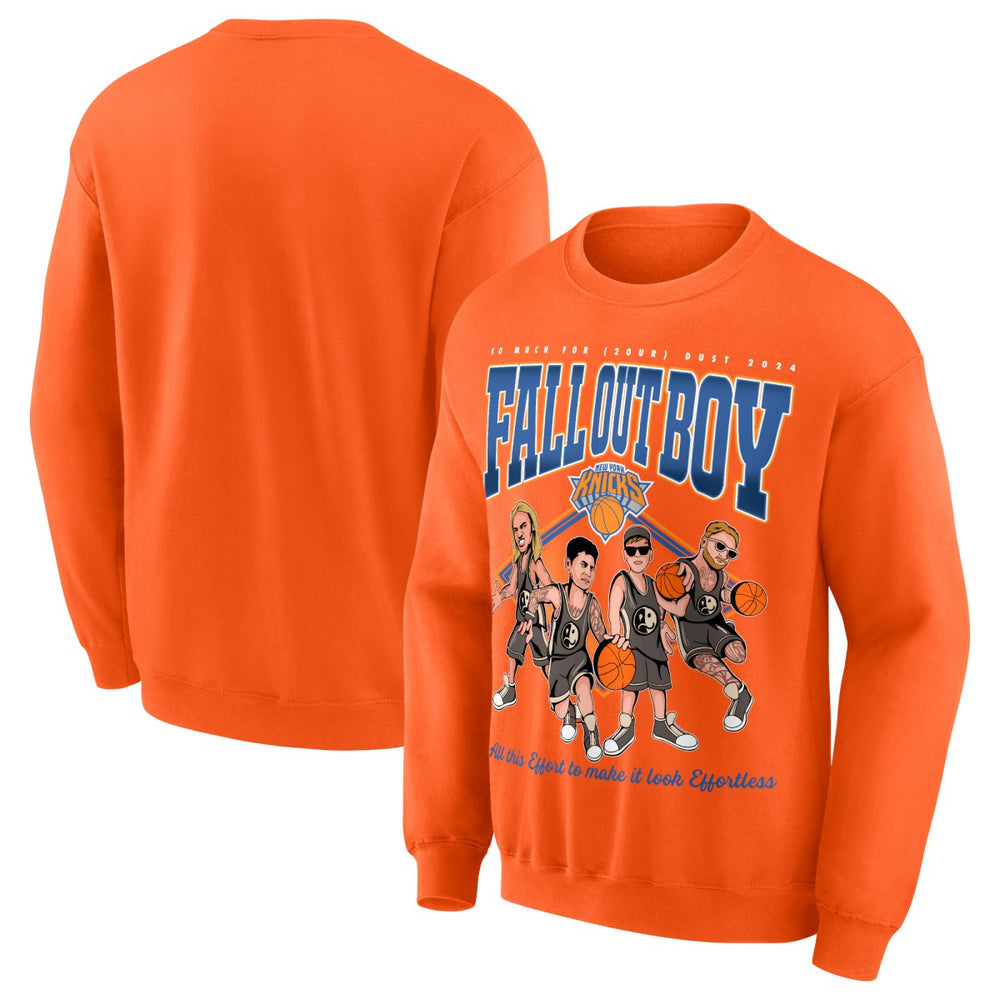 Fall Out Boy x New York Knicks Unisex So Much For (2our) Dust Pullover Sweatshirt Orange - NBA