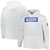Golden State Warriors Big & Tall Raglan Tri-Blend Pullover Hoodie Ash - NBA