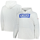 New York Knicks Big & Tall Raglan Tri-Blend Pullover Hoodie Ash - NBA
