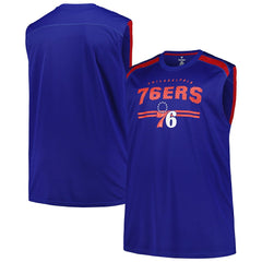 Philadelphia 76ers Big & Tall Birdseye Muscle Tank Top Royal - NBA