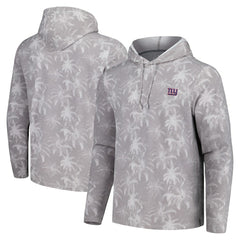 New York Giants Palm Frenzy Hoodie Long Sleeve T-Shirt Gray | Tommy Bahama