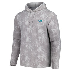 Detroit Lions Palm Frenzy Hoodie Long Sleeve T-Shirt Gray | Tommy Bahama