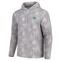 New York Jets Palm Frenzy Hoodie Long Sleeve T-Shirt Gray | Tommy Bahama