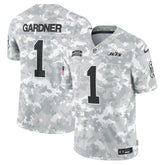 Sauce Gardner New York Jets 2024 Salute to Service Limited Jersey Arctic Camo | Nike for Sale