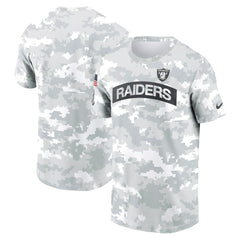 Las Vegas Raiders 2024 Salute To Service Performance T-Shirt Arctic Camo | Nike for Sale