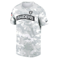 Las Vegas Raiders 2024 Salute To Service Performance T-Shirt Arctic Camo | Nike for Sale