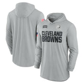 Cleveland Browns 2024 Salute to Service Lightweight Dri-FIT Long Sleeve Hoodie T-Shirt Gray | Nike for Sale