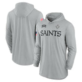 New Orleans Saints 2024 Salute to Service Lightweight Dri-FIT Long Sleeve Hoodie T-Shirt Gray | Nike for Sale