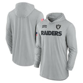 Las Vegas Raiders 2024 Salute to Service Lightweight Dri-FIT Long Sleeve Hoodie T-Shirt Gray | Nike for Sale