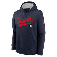New York Giants Rewind Club Logo Pullover Hoodie Navy | Nike for Sale