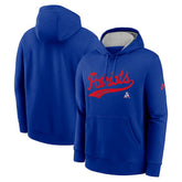 New England Patriots Rewind Club Logo Pullover Hoodie Royal | Nike for Sale