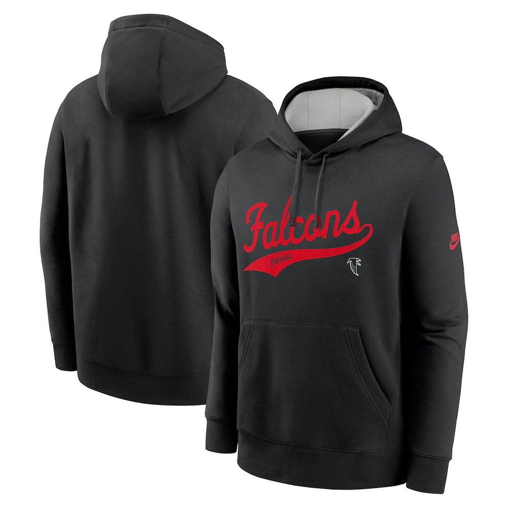Atlanta Falcons Rewind Club Logo Pullover Hoodie Black | Nike for Sale
