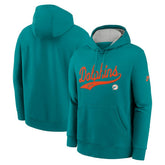 Miami Dolphins Rewind Club Logo Pullover Hoodie Aqua | Nike for Sale