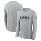 New Orleans Saints 2024 Salute To Service Long Sleeve T-Shirt Gray | Nike for Sale