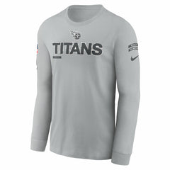 Tennessee Titans 2024 Salute To Service Long Sleeve T-Shirt Gray | Nike for Sale