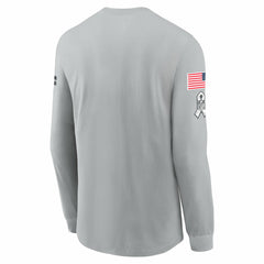 Tennessee Titans 2024 Salute To Service Long Sleeve T-Shirt Gray | Nike for Sale