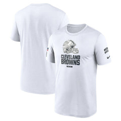 Cleveland Browns 2024 Salute To Service Legend Performance T-Shirt White | Nike for Sale