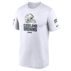 Cleveland Browns 2024 Salute To Service Legend Performance T-Shirt White | Nike for Sale