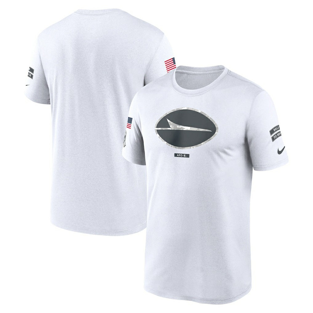 New York Jets 2024 Salute To Service Legend Performance T-Shirt White | Nike for Sale