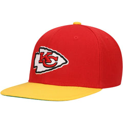 Kansas City Chiefs Youth Team Two-Tone Snapback Hat Red | Mitchell & Ness