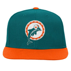 Miami Dolphins Youth Team Two-Tone Snapback Hat Aqua | Mitchell & Ness