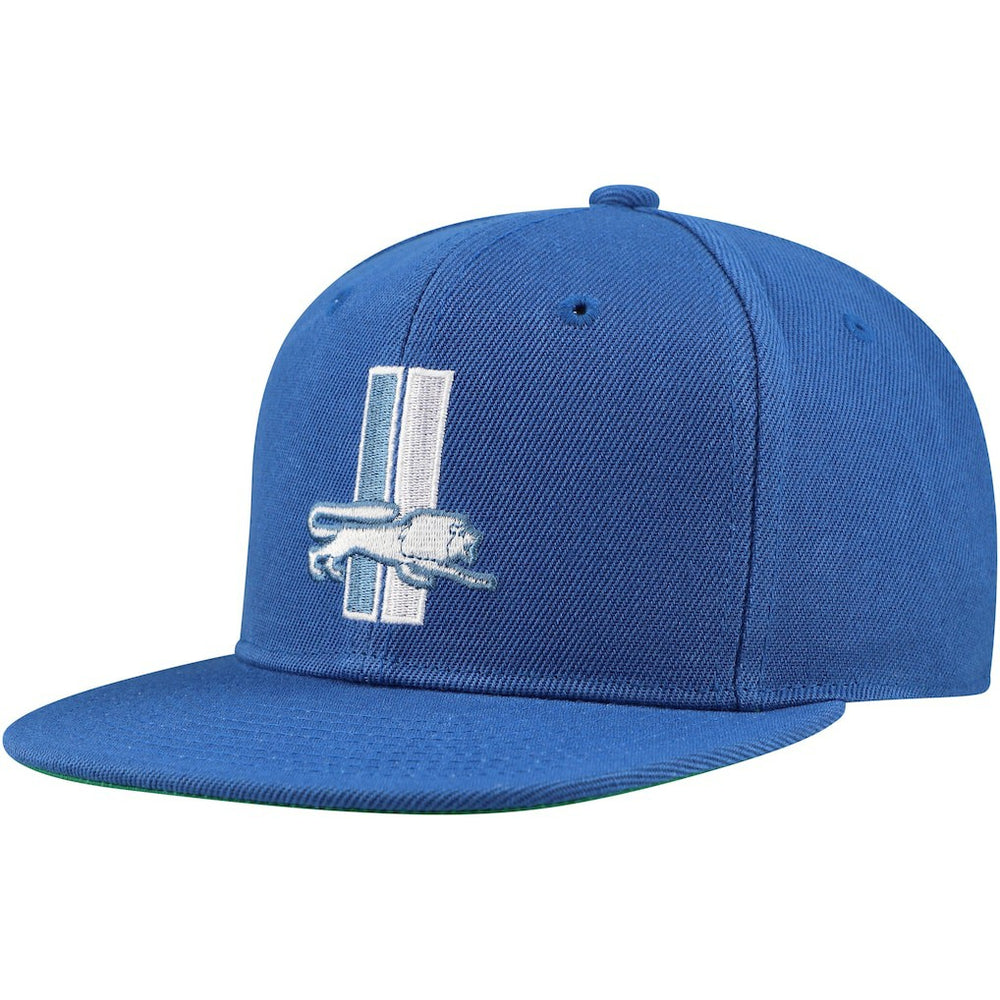 Detroit Lions Youth Gridiron Classics Ground Snapback Hat Blue | Mitchell & Ness