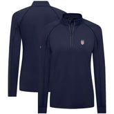 USWNT Levelwear Women's Kinetic Insignia Quarter-Zip Pullover Navy - FIFA World CUP