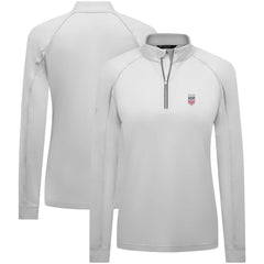 USWNT Levelwear Women's Kinetic Insignia Quarter-Zip Pullover White - FIFA World CUP