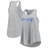 New York Rangers Fanatics Women's Plus Size Racerback Tank Top - Heather Gray - NHL