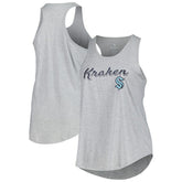 Seattle Kraken Fanatics Women's Plus Size Racerback Tank Top - Heather Gray - NHL
