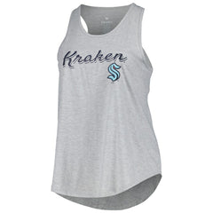Seattle Kraken Fanatics Women's Plus Size Racerback Tank Top - Heather Gray - NHL