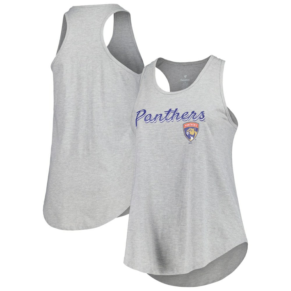 Florida Panthers Fanatics Women's Plus Size Racerback Tank Top - Heather Gray - NHL