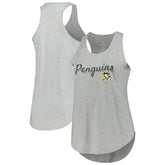 Pittsburgh Penguins Fanatics Women's Plus Size Racerback Tank Top - Heather Gray - NHL