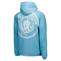 Manchester City Home Match Hoodie Full-Zip Windbreaker Jacket Light Blue - FIFA World CUP